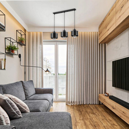 Masterled Ceiling Luminaire 3x E27 Schwarz Elza Pendelleuchte