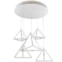 Deckenleuchte Kronleuchter 5x Dreiecke 80W 120cm - GOLDLUX (Polux)