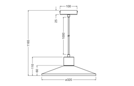Dekorative Decke Pendelleuchte E27 Überhang Grau Braun Beton Dekor Ledvance