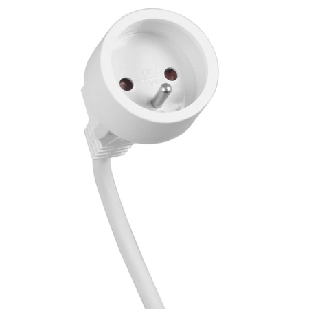 Stromverlängerungskabel Stecker-Buchse mit Erdung 3m 3x1mm 16A Weiß