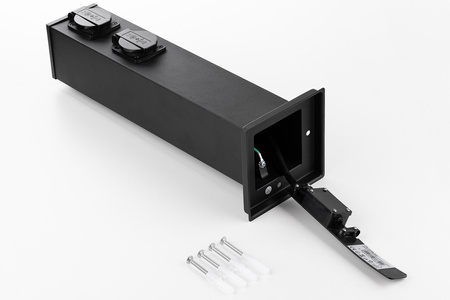 Gartenpfosten IBERI Outdoor Standing 230V 40cm 4x Netzsteckdose LUMILED