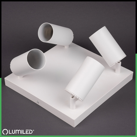 Deckenleuchte Plafond SPOT TUBA Reflektor Halogen Leuchte 4x GU10 TABULA LUMILED