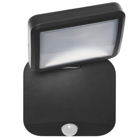 LED Fluter 4W 260lm 4000K IP54 Schwarz mit LEDVANCE SPOTLIGHT Batterie-Bewegungssensor