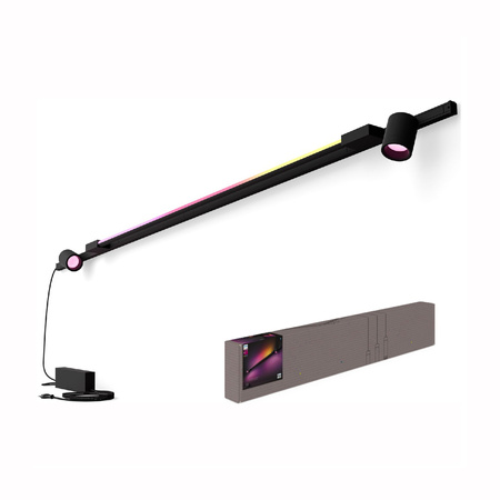 Perifo Lighting Rail Kit 2m + 2x Reflektor + LED Licht 39.9W CCT RGB Philips HUE Bluetooth Schwarz