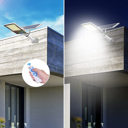 LED Solar Straßenlaterne 800W 6500K Laterne mit Halterung und Fernbedienung