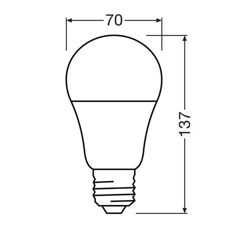 LED Lampen A70 E27 20W = 150W 2452lm 2700K Warmweiß Dimmbar LEDVANCE