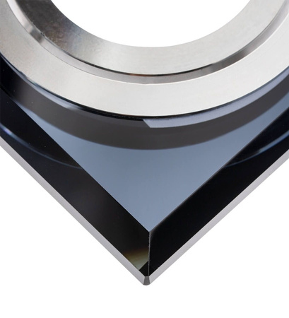 HALOGEN Einbaustrahler, beweglich Quadrat Glas Schwarz ARIAN + GU10 LED 6W 4000K LUMILED