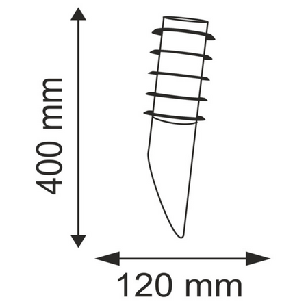 Gartenwandleuchte LED E27 SERENA Satin Fassadenleuchte - GOLDLUX (Polux) 40cm