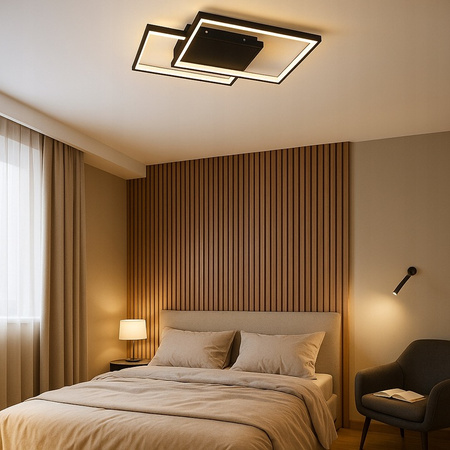 Kronleuchter LED Deckenleuchte 45W CCT GALAXIS POLARIS Schwarz + Controller Fernbedienung