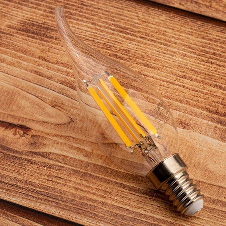 LED Lampen E14, Dekorative Kerzenform Lampe BA35 7W = 60W 770lm 360° 3000K warm Glühfaden LUMILED