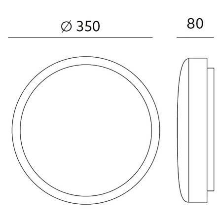 LED Deckenaufbauleuchten Badezimmer-Aufbauleuchte 24W 4000K IP44 mit Bewegungssensor ZOE LX Weiß 35cm