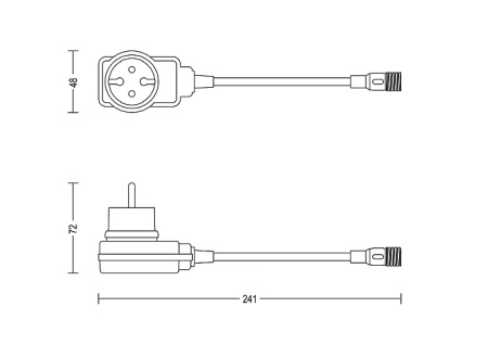 GardenLink Netzteil 12W 24V IP44 EU Standardstecker Schwarz PHILIPS