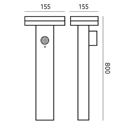 LED-Solar-Gartenlampe 5,5W 4000K POST 80 cm SOLARIS 3S Kobi