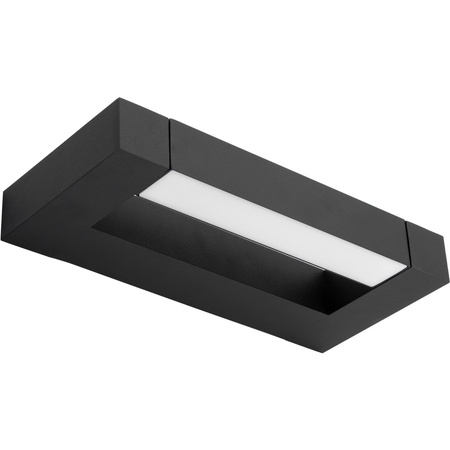 ASTER Wand-LED-Wandleuchte über Spiegel 2x4W 560lm Schwarz Neutral 30cm IP54 auf/ab 360°