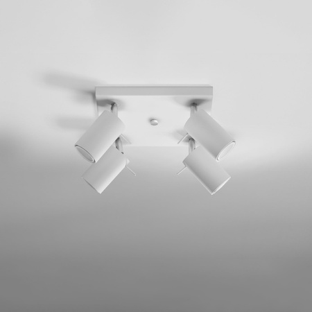 Anbauleuchte RING 4 4xGU10 Reflektor Halogen Beweglich Minimalistisch Weiß SOLLUX