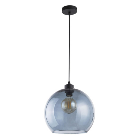 CUBUS Hängeleuchte Schwarz/Blaues Glas Modern E27 2765 TK Lighting