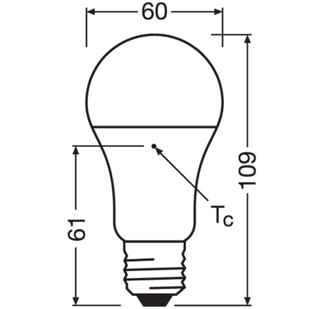 LED Lampen E27 A60 10W = 75W 1055lm 3000K Warm 200° LEDVANCE