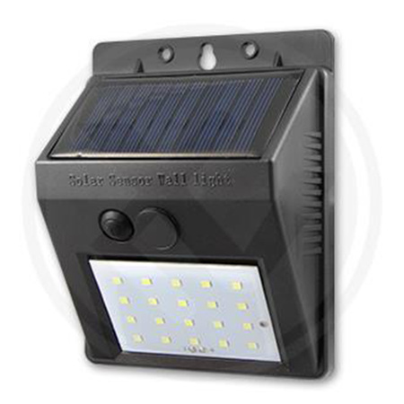 Solar LED-Flutlicht 3W 5500-6000K Kalt IP65 Schwarz Dämmerungssensor