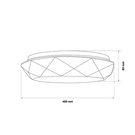 Plafond LED-Deckenleuchte 72W 8000lm CCT 120° Weiß IP44 Pilot Dimmbar Galaxy Sanico Goldlux