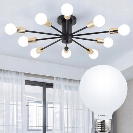 LED Lampen E27, Glühbirne G95 8W = 75W 4000K neutral Milch Globe Glühfaden LUMILED