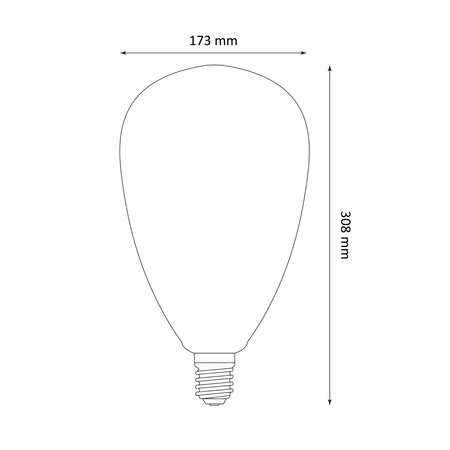 Dekorative LED Lampe E27 FILAMENT S173 4W 260lm 1800K Warm 320° DecoVintage Amber GOLDLUX (Polux)