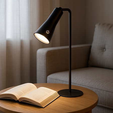 MAGNETO LED 5W 400lm 4000K Wiederaufladbar abnehmbar Schwarz MasterLED Schreibtisch Nachtlicht