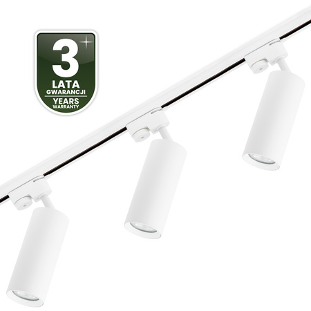 1.5m Stromschiene + 3x Schieneinstrahler GU10 Weiß RITI LUMILED