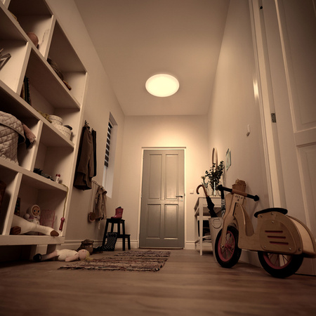 LED Plafond Deckenleuchte 21W 2500lm 2700K mit Dämmerungssensor Weiß Acuna Philips