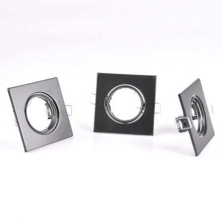 BEWEGLICHE Deckenleuchte OPIN GOLDLUX (Polux) QUADRATISCH SCHWARZER STAHL