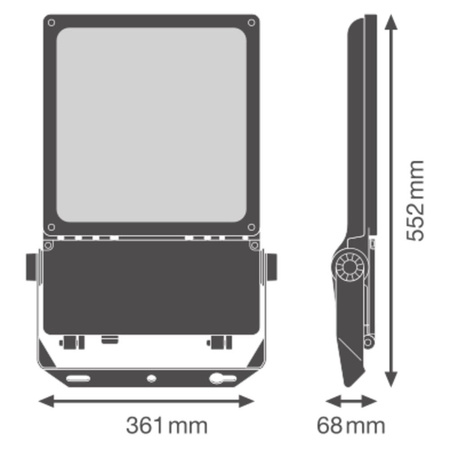 LED-Flutlicht Außenfluter 180W 25700lm 3000K IP66 Weißes Flutlicht Ledvance