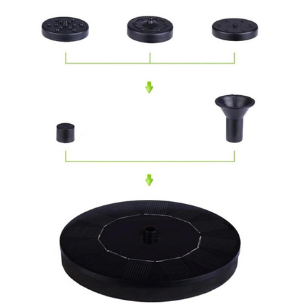 LED HERMES Solar Gartenbrunnen schwimmend mit Pumpe 180l/h LUMILED