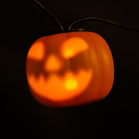 Batteriegirlande 8xLED Deko-Kürbisse 4,45m Halloween-Lichter + USB C