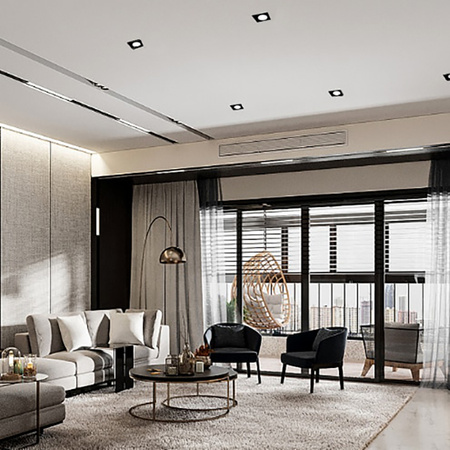 Einbaustrahler GU10, AR111 Einbauspot 14.5cm Quadrat beweglich Schwarz CARPI LUMILED