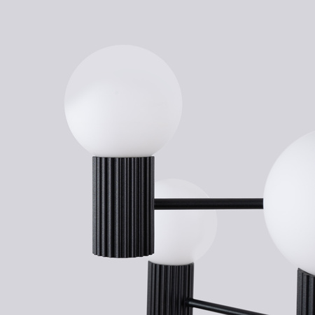 Kronleuchter Pendelleuchte 6x G9 Aluminium Schwarz Halo French Sky SL.1830 Sollux