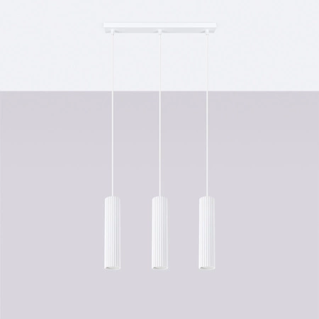 Decke Hängelampe Tuba Spot 3x GU10 Weiß Carbon Deep Space SL.1537 Sollux