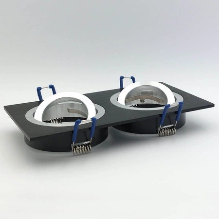 Flush-mounted GU10 Halogen-Einbaustrahler Schwarz Double Kobi