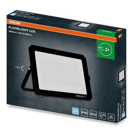 LED-Flutlicht Halogen-Außenstrahler 100W 6500K 9000lm IP65 FLOODLIGHT LUX OSRAM