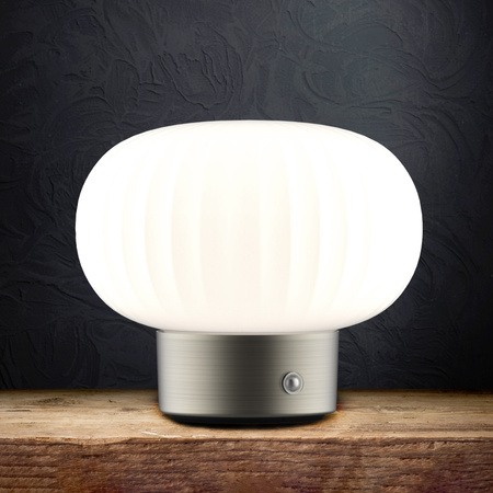 LED Tischlampe 1.8W 150lm 2700K Warmweiß Silber Dimmbar Latte Sanico Goldlux