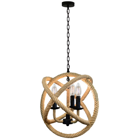 ROPE GLOBO Deckenleuchte 3xE14 ROPE LOFT Vintage - GOLDLUX (Polux)