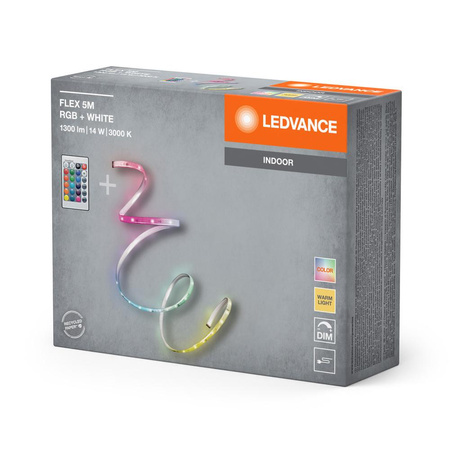 LED-Streifen 14W 3000K Warm RGBw Pilot 5M Flex Ledvance
