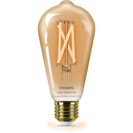 LED-Glühbirne E27 ST64 7W = 50W Glühfaden Amber SMART WiFi Philips WiZ