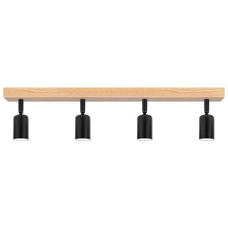 Spot Tuba Deckenleuchte Reflektor Halogen Leuchte 4x E27 Moving Schwarz Braun Eos Masterled