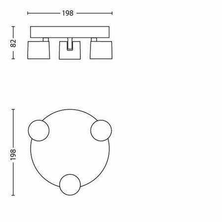 LED STAR Deckenleuchte 3x 4.5W 2700K Dimmbarer Reflektor Leuchte Bewegliches Aluminium Rund PHILIPS