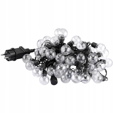 50x LED Außen-Lichterkette, Garten Lichterkette 8m 3000K NESSA LUMILED