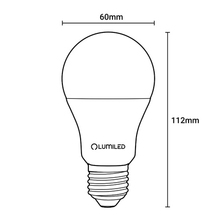 LED Lampen E27, Glühbirne A60 5W = 40W 470lm 260° 4000K neutral LUMILED