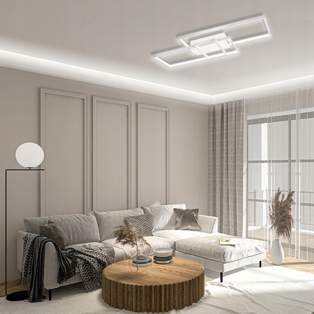 LED-Kronleuchter-Deckenleuchte 90W CCT GALAXIS VELA Weiß + Fernbedienung