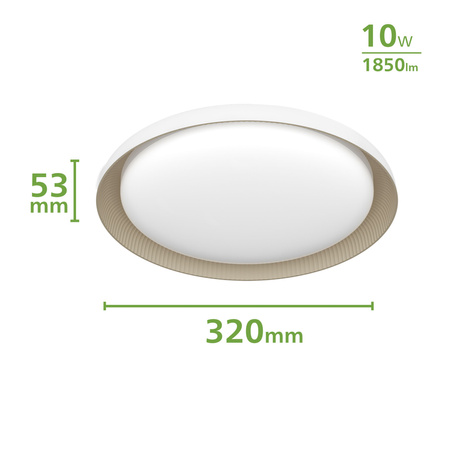 LED Plafond Deckenleuchte 10W 1850lm 2700K SceneSwitch Weiß Pebblo Ultra Efficient Philips