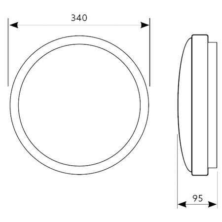Decken-LED-Leuchte Decken- und Wandleuchte 2xE27