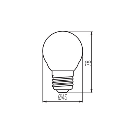 LED-Glühbirne E27 Edison G45 3.8W = 60W 806lm 4000K Neutral Clear XLEDEX Filament Kanlux