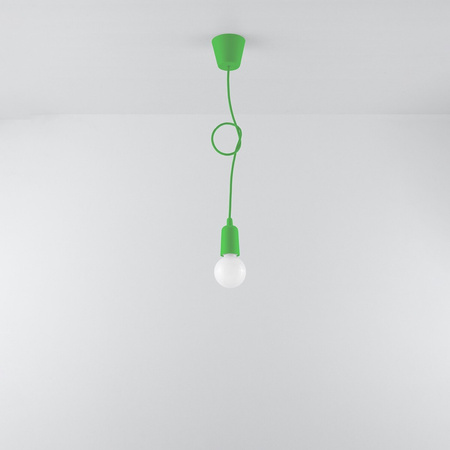 DIEGO E27 LED-Hängeleuchte Grün SOLLUX